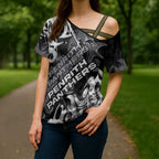 Personalized Penrith Panthers Rugby Cross Shoulder Shirt Urban Street Graffiti Style - Distressed Splatter Elements