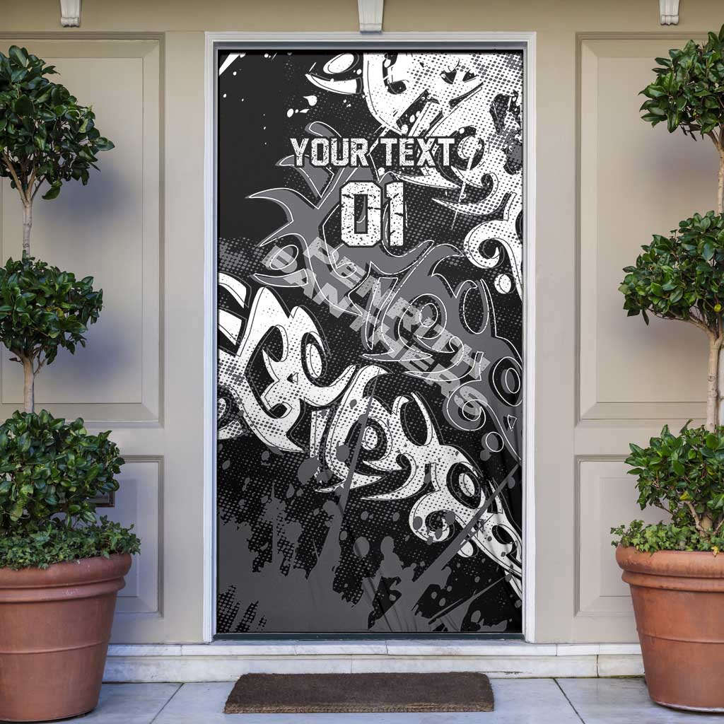 Personalized Penrith Panthers Rugby Door Cover Urban Street Graffiti Style - Distressed Splatter Elements
