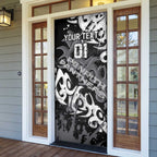 Personalized Penrith Panthers Rugby Door Cover Urban Street Graffiti Style - Distressed Splatter Elements