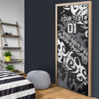 Personalized Penrith Panthers Rugby Door Cover Urban Street Graffiti Style - Distressed Splatter Elements