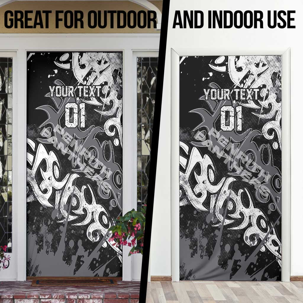 Personalized Penrith Panthers Rugby Door Cover Urban Street Graffiti Style - Distressed Splatter Elements