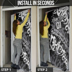 Personalized Penrith Panthers Rugby Door Cover Urban Street Graffiti Style - Distressed Splatter Elements