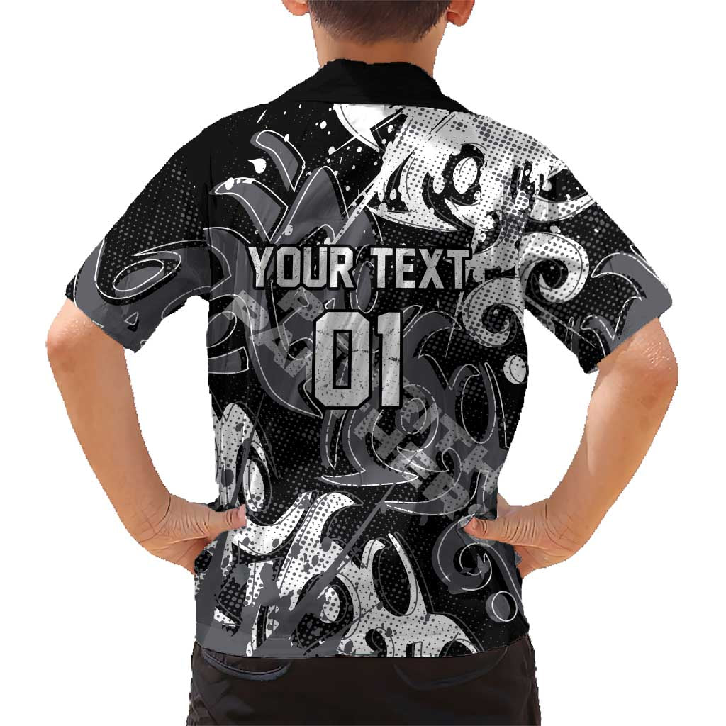 Personalized Penrith Panthers Rugby Family Matching Mermaid Dress and Hawaiian Shirt Urban Street Graffiti Style - Distressed Splatter Elements
