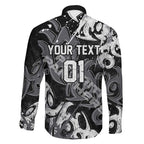 Personalized Penrith Panthers Rugby Family Matching Mermaid Dress and Hawaiian Shirt Urban Street Graffiti Style - Distressed Splatter Elements