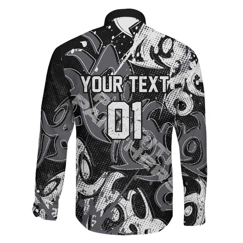 Personalized Penrith Panthers Rugby Family Matching Mermaid Dress and Hawaiian Shirt Urban Street Graffiti Style - Distressed Splatter Elements