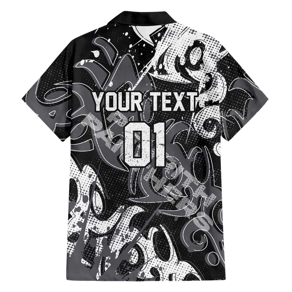 Personalized Penrith Panthers Rugby Family Matching Puletasi and Hawaiian Shirt Urban Street Graffiti Style - Distressed Splatter Elements