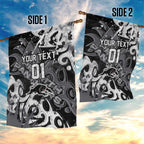 Personalized Penrith Panthers Rugby Garden Flag Urban Street Graffiti Style - Distressed Splatter Elements