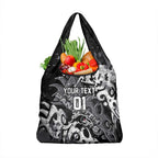Personalized Penrith Panthers Rugby Grocery Bag Urban Street Graffiti Style - Distressed Splatter Elements