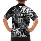 Personalized Penrith Panthers Rugby Hawaiian Shirt Urban Street Graffiti Style - Distressed Splatter Elements