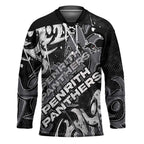 Personalized Penrith Panthers Rugby Hockey Jersey Urban Street Graffiti Style - Distressed Splatter Elements