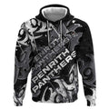 Personalized Penrith Panthers Rugby Hoodie Urban Street Graffiti Style - Distressed Splatter Elements