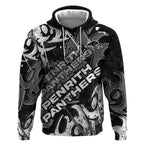 Personalized Penrith Panthers Rugby Hoodie Urban Street Graffiti Style - Distressed Splatter Elements