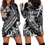 Personalized Penrith Panthers Rugby Hoodie Dress Urban Street Graffiti Style - Distressed Splatter Elements