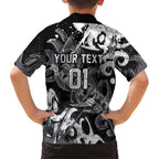 Personalized Penrith Panthers Rugby Kid Hawaiian Shirt Urban Street Graffiti Style - Distressed Splatter Elements