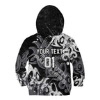 Personalized Penrith Panthers Rugby Kid Hoodie Urban Street Graffiti Style - Distressed Splatter Elements