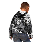 Personalized Penrith Panthers Rugby Kid Hoodie Urban Street Graffiti Style - Distressed Splatter Elements