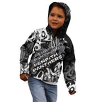 Personalized Penrith Panthers Rugby Kid Hoodie Urban Street Graffiti Style - Distressed Splatter Elements