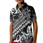 Personalized Penrith Panthers Rugby Kid Polo Shirt Urban Street Graffiti Style - Distressed Splatter Elements