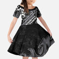 Personalized Penrith Panthers Rugby Kid Short Sleeve Dress Urban Street Graffiti Style - Distressed Splatter Elements