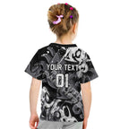 Personalized Penrith Panthers Rugby Kid T Shirt Urban Street Graffiti Style - Distressed Splatter Elements
