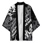 Personalized Penrith Panthers Rugby Kimono Urban Street Graffiti Style - Distressed Splatter Elements