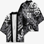 Personalized Penrith Panthers Rugby Kimono Urban Street Graffiti Style - Distressed Splatter Elements