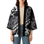 Personalized Penrith Panthers Rugby Kimono Urban Street Graffiti Style - Distressed Splatter Elements