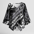Personalized Penrith Panthers Rugby Kimono Sleeve Blouse Urban Street Graffiti Style - Distressed Splatter Elements