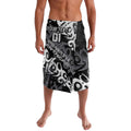 Personalized Penrith Panthers Rugby Lavalava Urban Street Graffiti Style - Distressed Splatter Elements