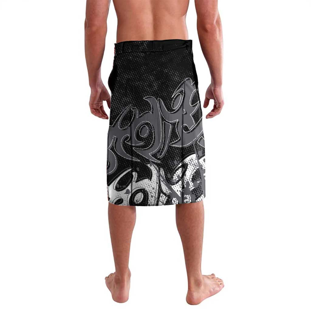 Personalized Penrith Panthers Rugby Lavalava Urban Street Graffiti Style - Distressed Splatter Elements