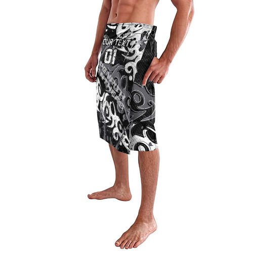 Personalized Penrith Panthers Rugby Lavalava Urban Street Graffiti Style - Distressed Splatter Elements