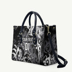 Personalized Penrith Panthers Rugby Leather Bag Urban Street Graffiti Style - Distressed Splatter Elements