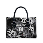 Personalized Penrith Panthers Rugby Leather Bag Urban Street Graffiti Style - Distressed Splatter Elements