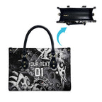 Personalized Penrith Panthers Rugby Leather Bag Urban Street Graffiti Style - Distressed Splatter Elements