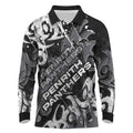 Personalized Penrith Panthers Rugby Long Sleeve Polo Shirt Urban Street Graffiti Style - Distressed Splatter Elements