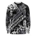 Personalized Penrith Panthers Rugby Long Sleeve Shirt Urban Street Graffiti Style - Distressed Splatter Elements