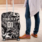 Personalized Penrith Panthers Rugby Luggage Cover Urban Street Graffiti Style - Distressed Splatter Elements