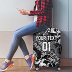 Personalized Penrith Panthers Rugby Luggage Cover Urban Street Graffiti Style - Distressed Splatter Elements