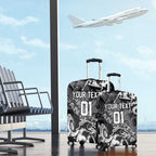 Personalized Penrith Panthers Rugby Luggage Cover Urban Street Graffiti Style - Distressed Splatter Elements