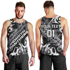 Personalized Penrith Panthers Rugby Men Tank Top Urban Street Graffiti Style - Distressed Splatter Elements