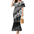 Personalized Penrith Panthers Rugby Mermaid Dress Urban Street Graffiti Style - Distressed Splatter Elements