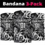 Personalized Penrith Panthers Rugby Neck Gaiter Urban Street Graffiti Style - Distressed Splatter Elements