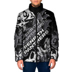 Personalized Penrith Panthers Rugby Padded Jacket Urban Street Graffiti Style - Distressed Splatter Elements