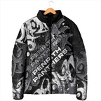 Personalized Penrith Panthers Rugby Padded Jacket Urban Street Graffiti Style - Distressed Splatter Elements