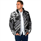 Personalized Penrith Panthers Rugby Padded Jacket Urban Street Graffiti Style - Distressed Splatter Elements