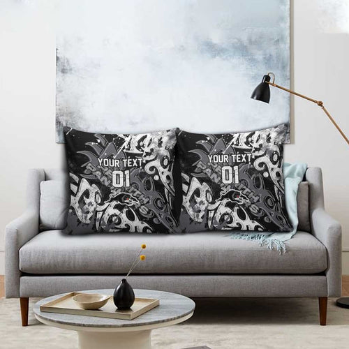 Personalized Penrith Panthers Rugby Pillow Cover Urban Street Graffiti Style - Distressed Splatter Elements