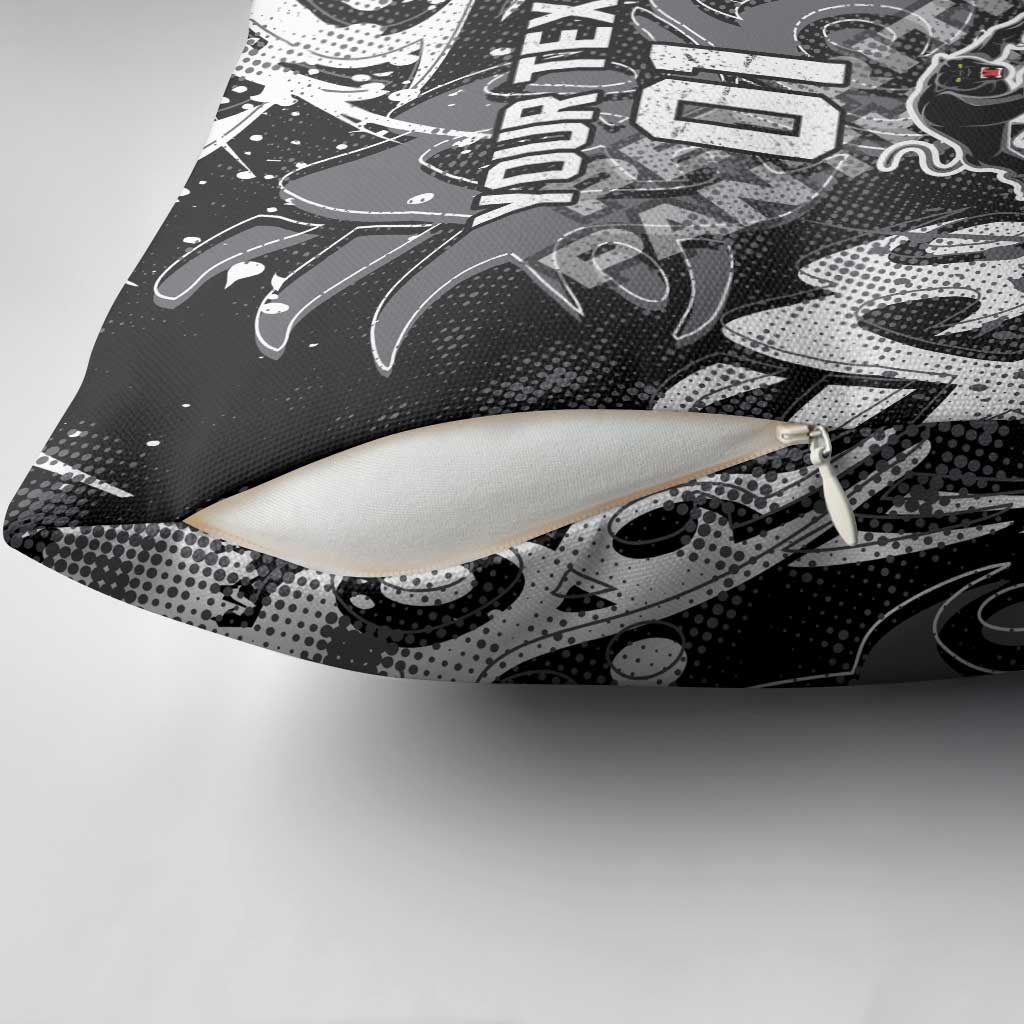 Personalized Penrith Panthers Rugby Pillow Cover Urban Street Graffiti Style - Distressed Splatter Elements