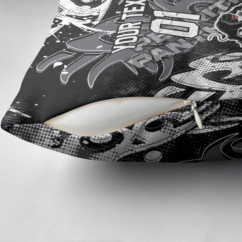 Personalized Penrith Panthers Rugby Pillow Cover Urban Street Graffiti Style - Distressed Splatter Elements
