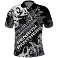 Personalized Penrith Panthers Rugby Polo Shirt Urban Street Graffiti Style - Distressed Splatter Elements