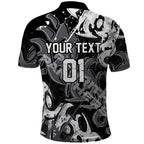 Personalized Penrith Panthers Rugby Polo Shirt Urban Street Graffiti Style - Distressed Splatter Elements